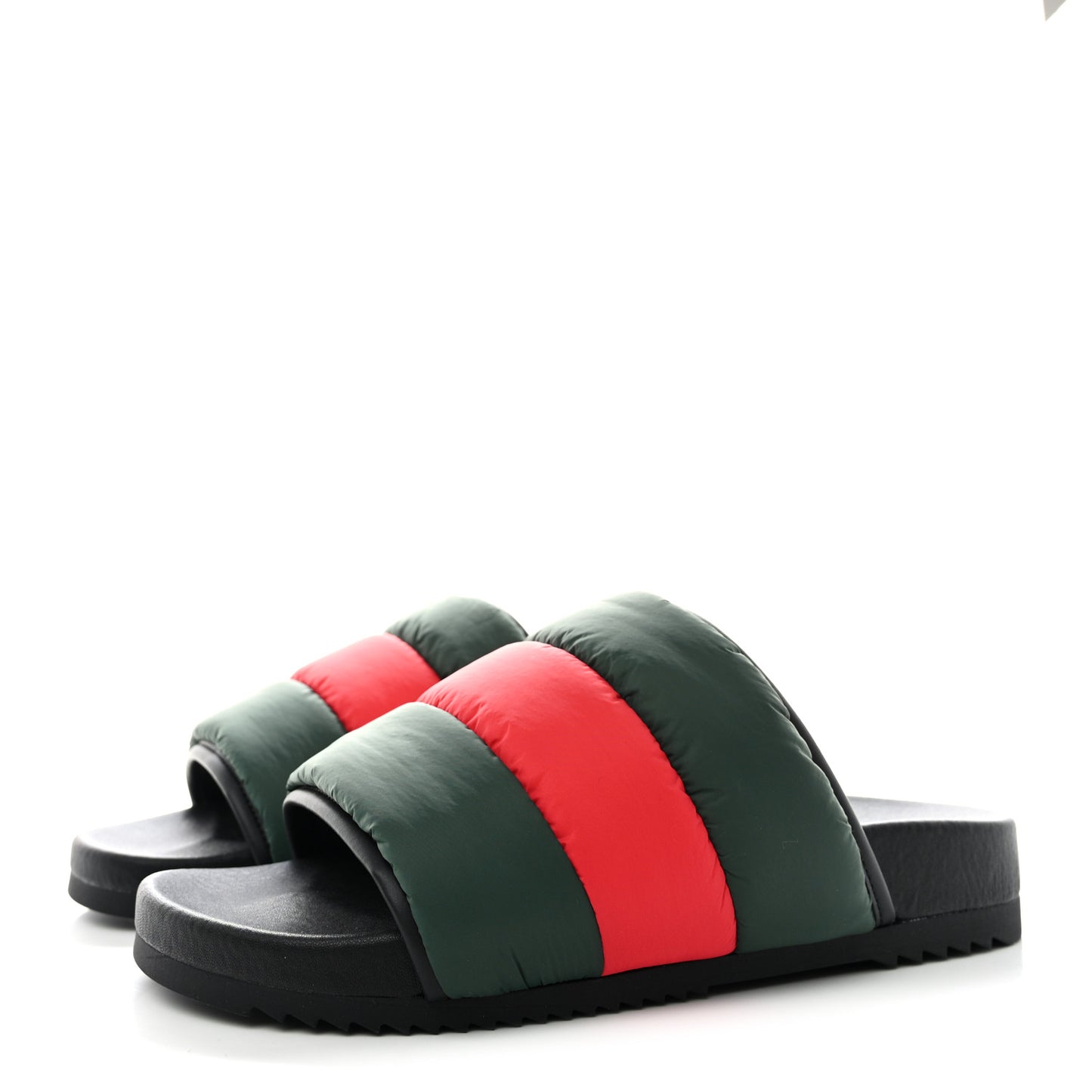 Nylon Web Womens Slide Sandals 40 Black Green Red