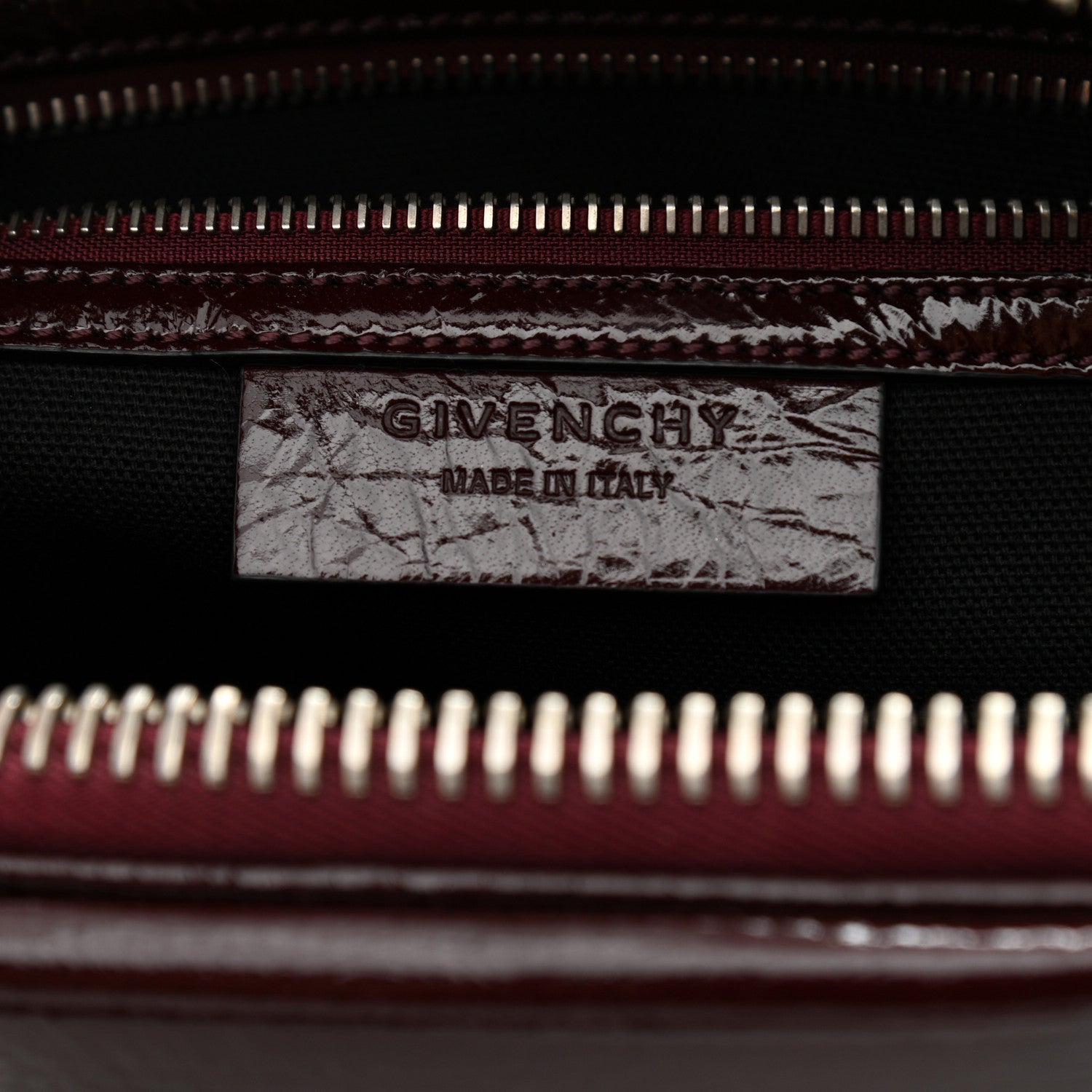 Givenchy Crinkled Patent Deerskin Small Antigona Aubergine 6 of 11