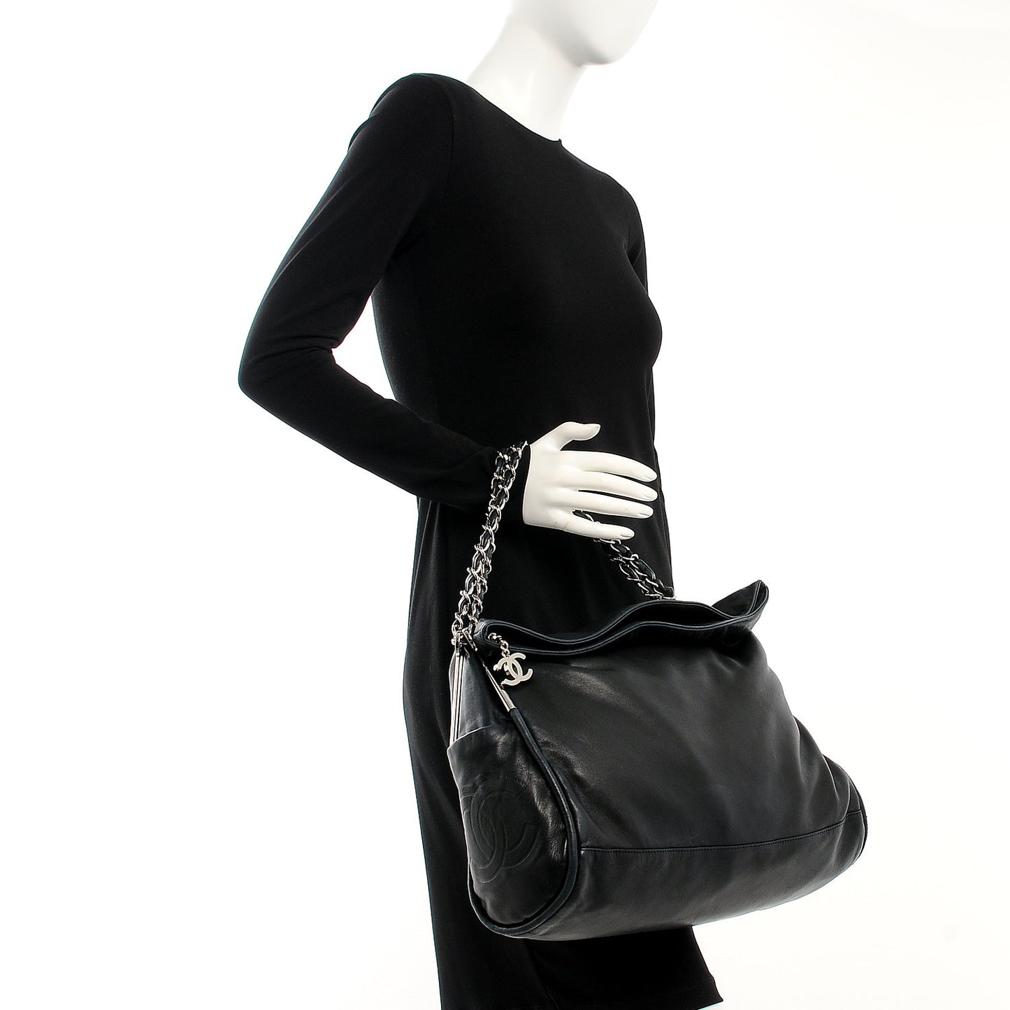 Lambskin Large Ultimate Soft Tote Black