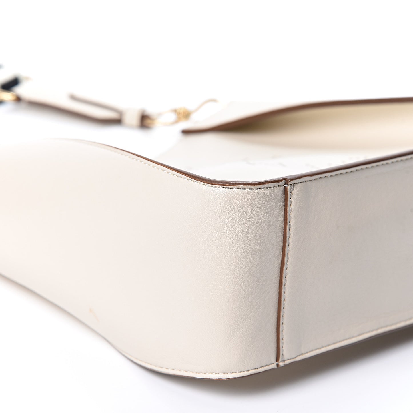Eco Alter Nappa Perforated Logo Mini Crossbody White