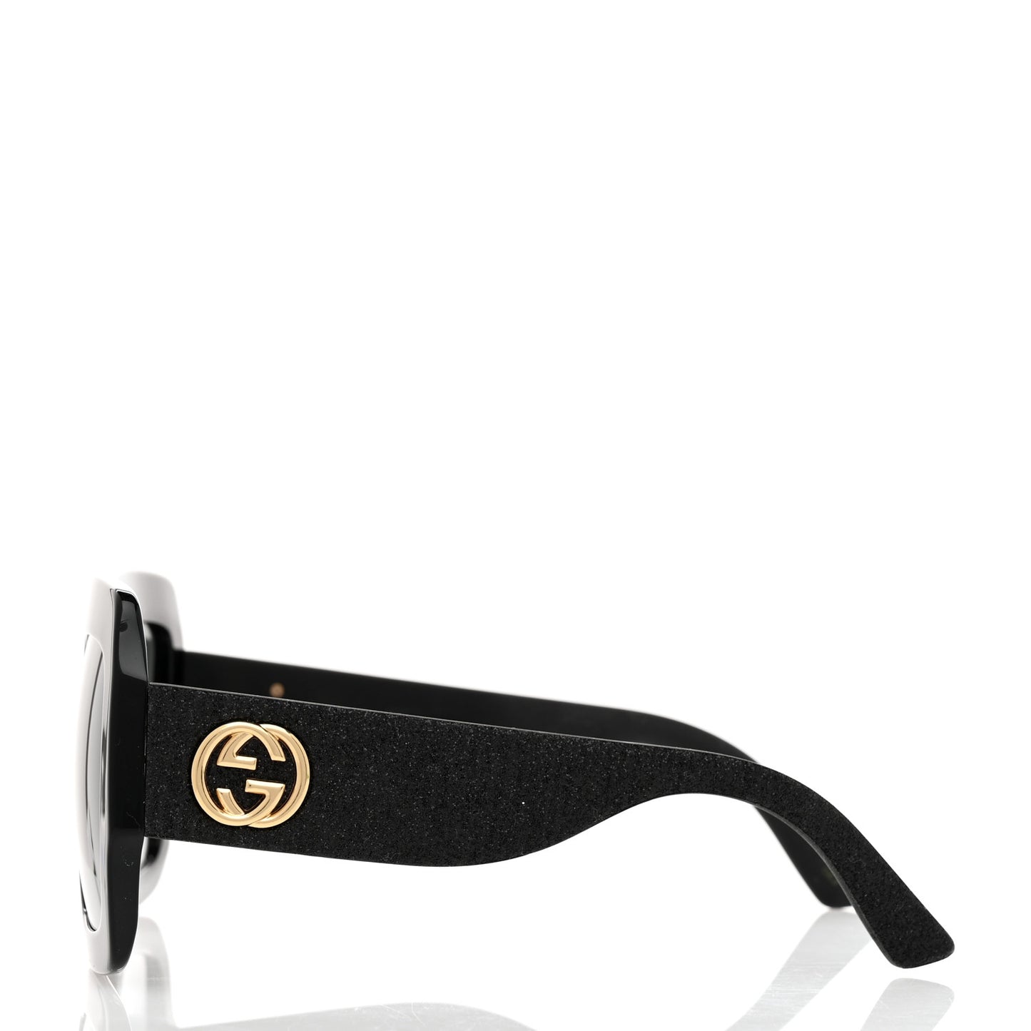 Square Frame Glitter GG0102S Sunglasses Black