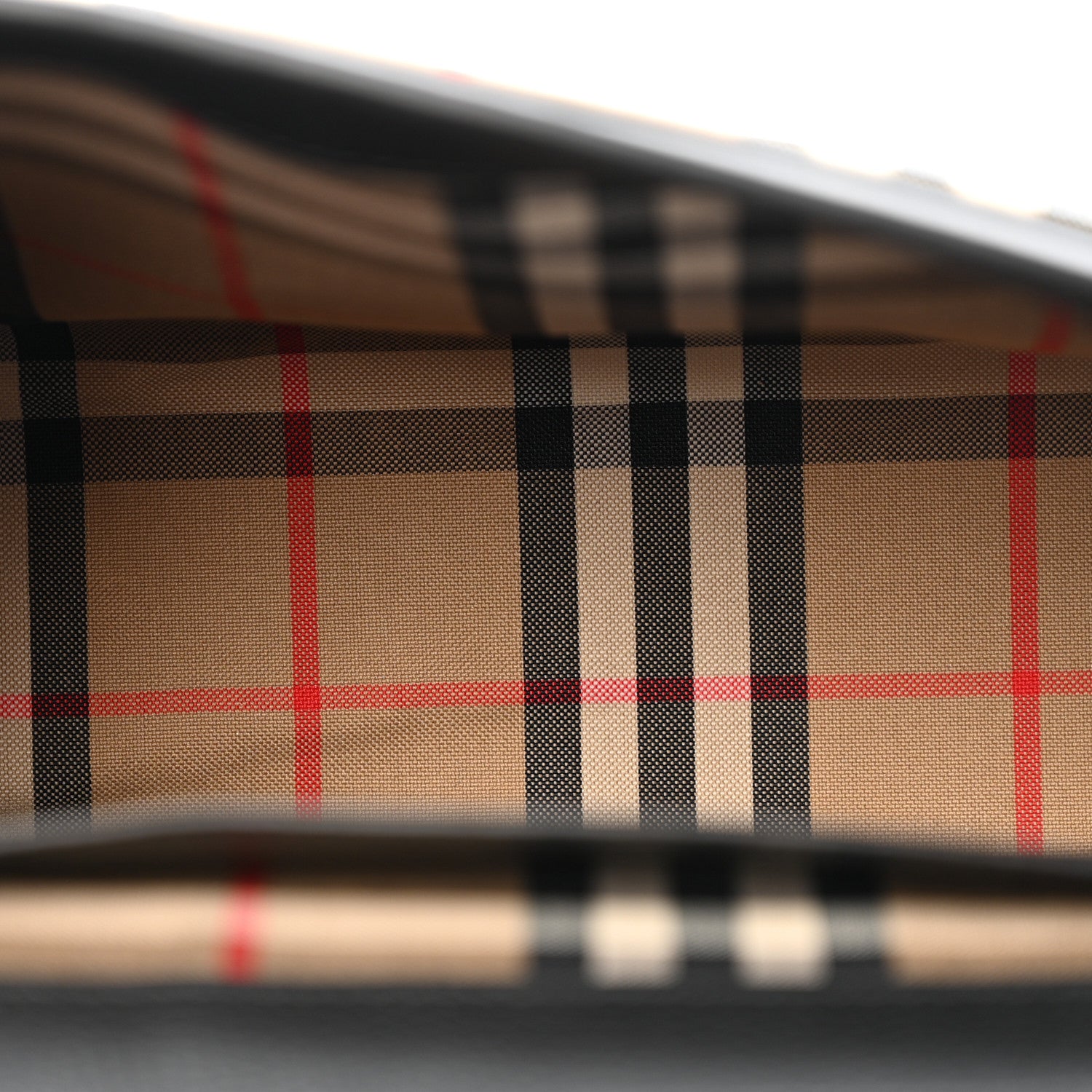 Burberry Grainy Calfskin Vintage Check Note Crossbody Bag Black 5 of 10