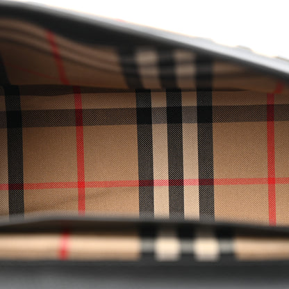 Burberry Grainy Calfskin Vintage Check Note Crossbody Bag Black 5 of 10
