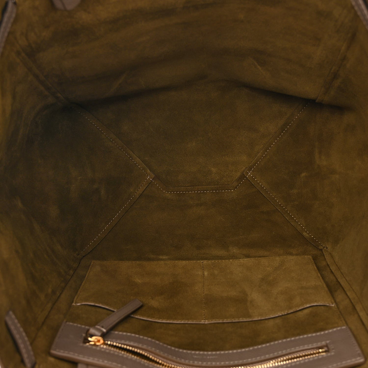 Celine Soft Grained Calfskin Small Belt Cabas Phantom Taupe 4 of 10