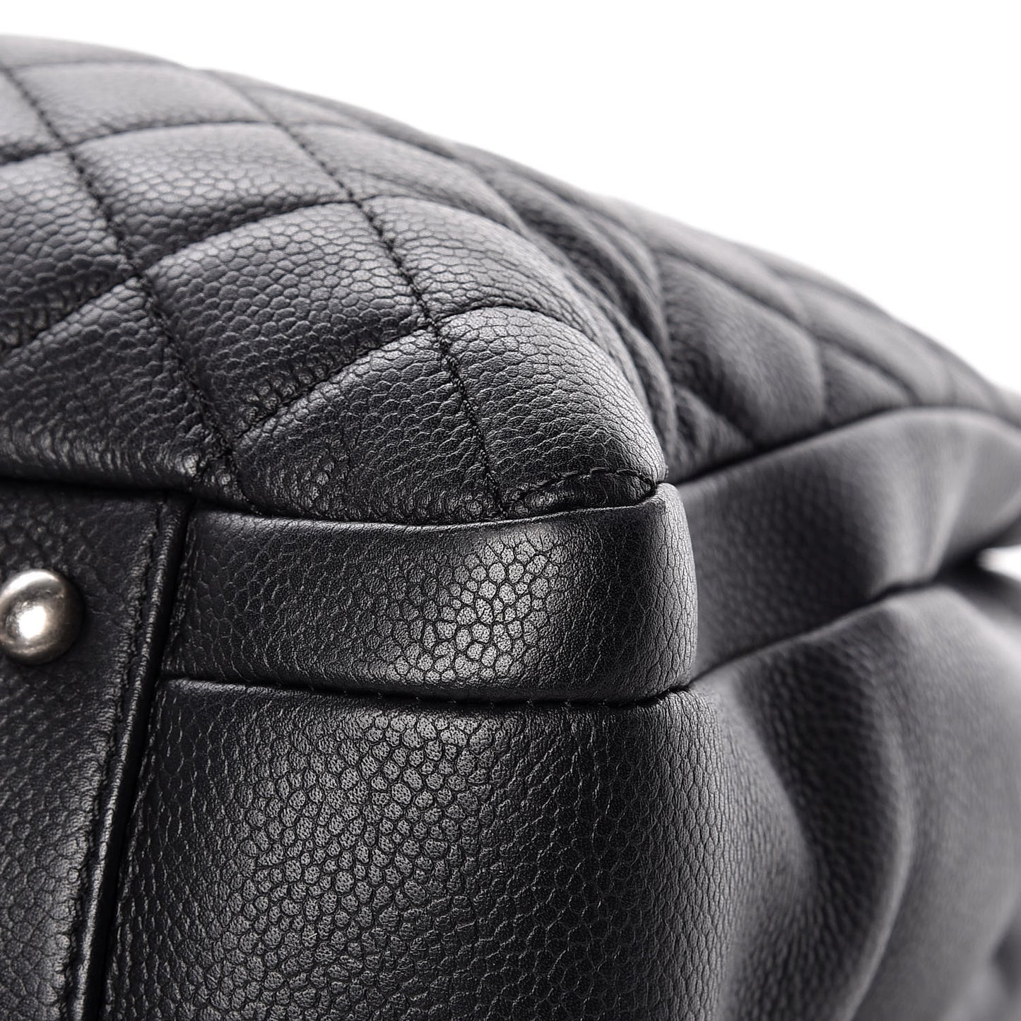 Caviar Quilted Urban Companion Shopping Tote Black