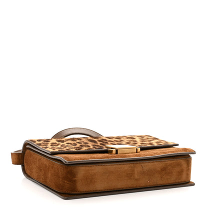 Saint Laurent Pony Hair Suede Leopard Print Medium Bellechasse Brown 4 of 13