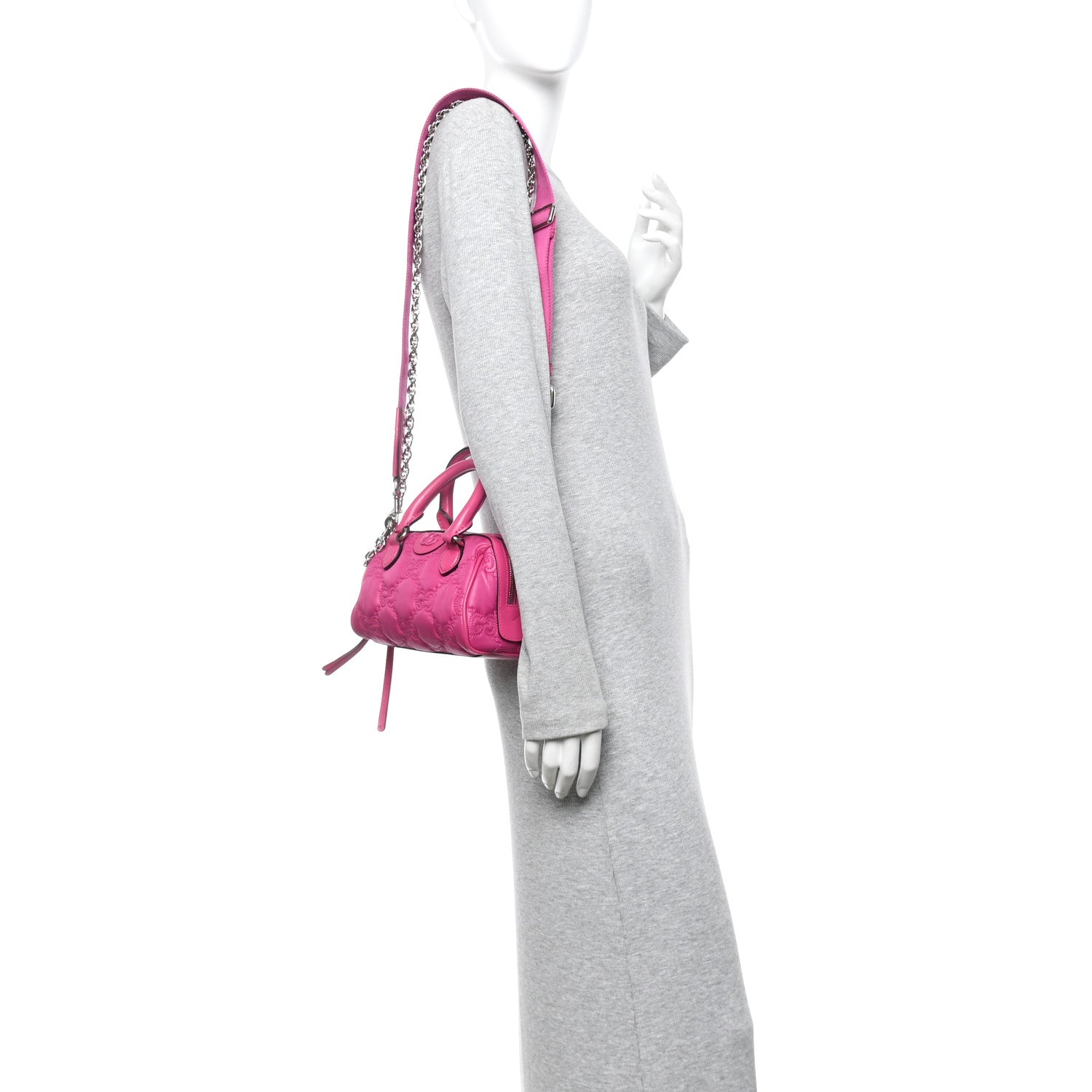 Gucci Nylon Calfskin Enamel GG Matelasse Mini Bowler Bag Lovely 2 of 10