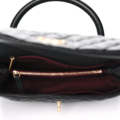 Chanel Caviar Quilted Medium Coco Handle Flap Black 5 of 11
