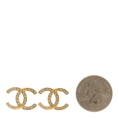 Chanel Crystal Twist CC Earrings Gold 2 of 5