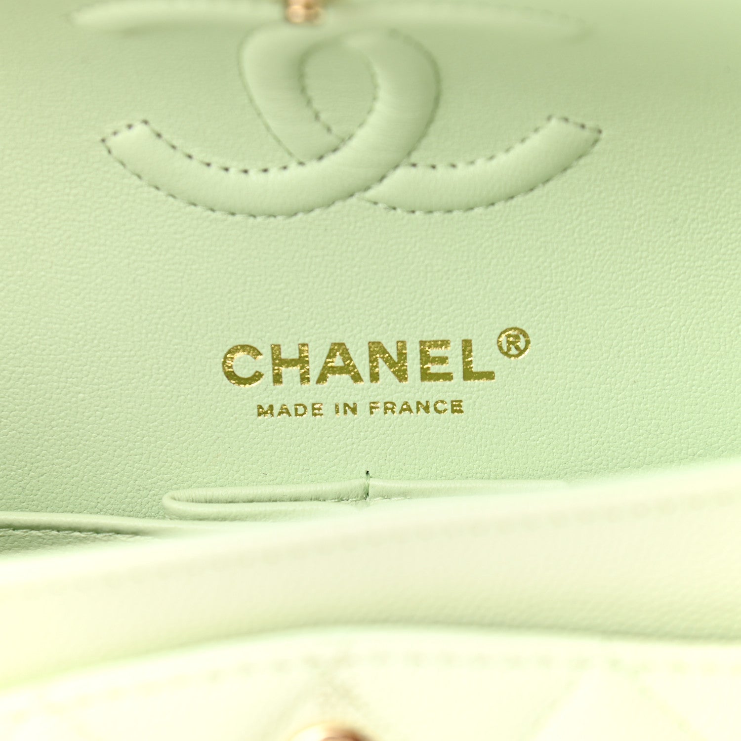 Chanel Caviar Quilted Small Double Flap Light Green 7 of 11