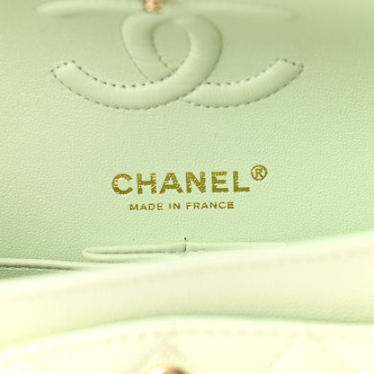Chanel Caviar Quilted Small Double Flap Light Green 7 of 11