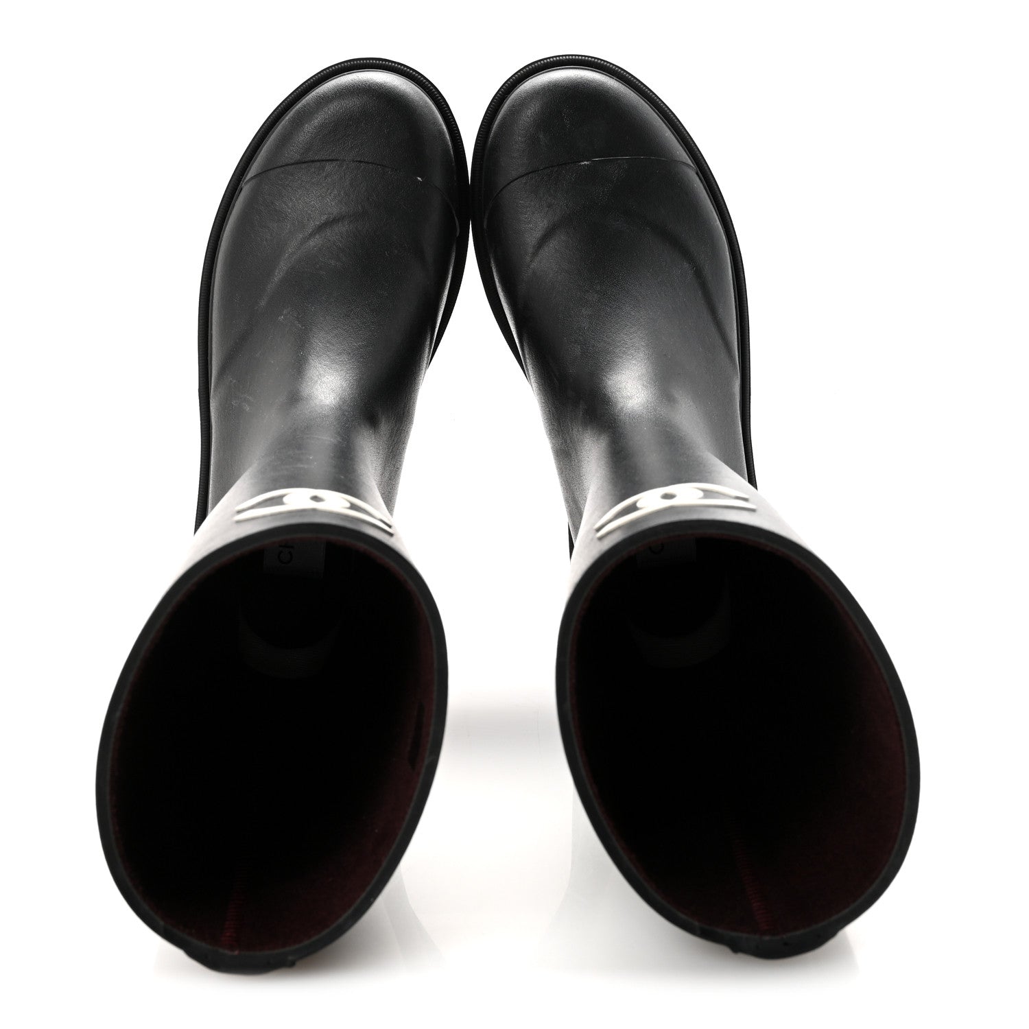 Chanel Caoutchouk CC High Boots 38 Black 2 of 9