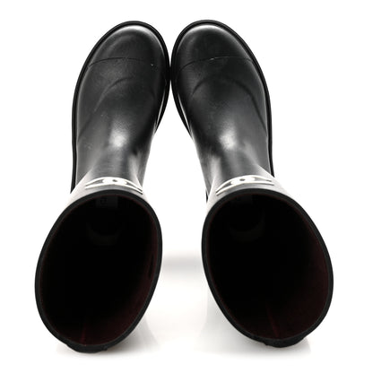 Chanel Caoutchouk CC High Boots 38 Black 2 of 9