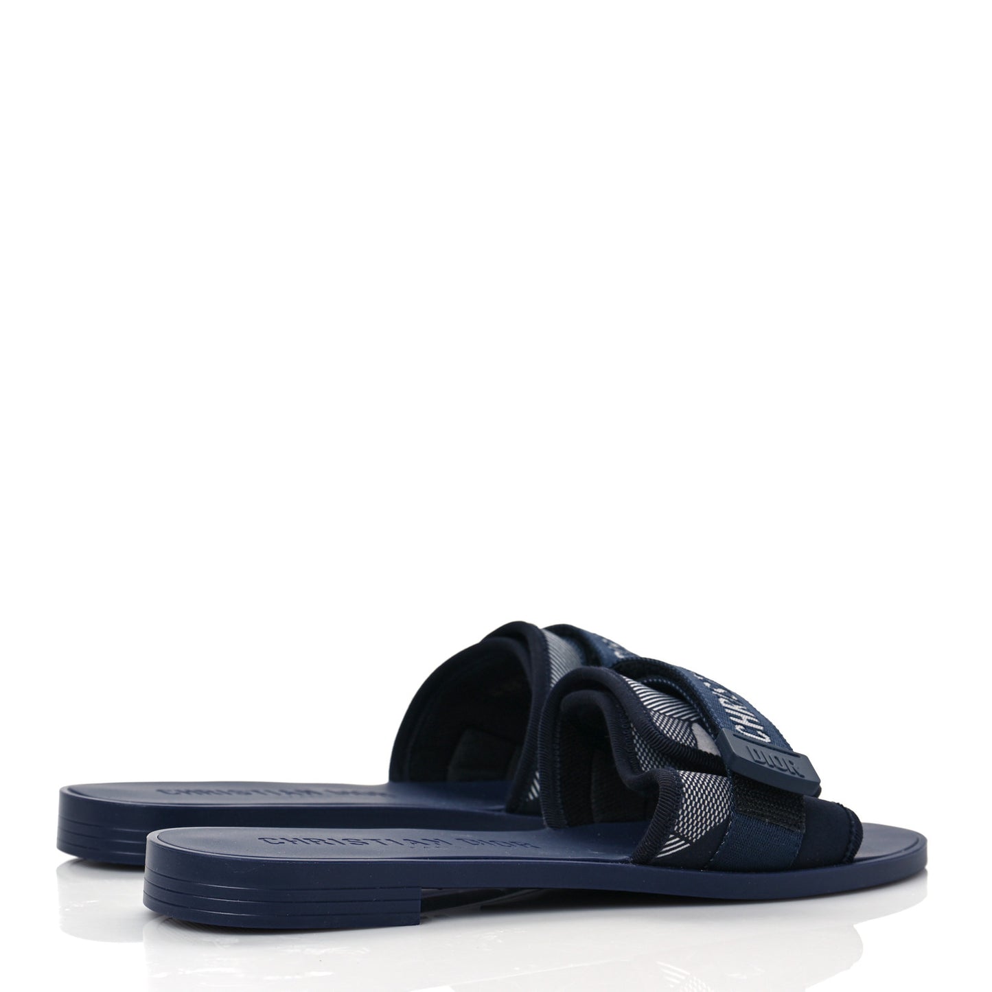 Technical Stretch Fabric Camouflage Dio(r)evolution Slide Sandals 39 Deep Blue