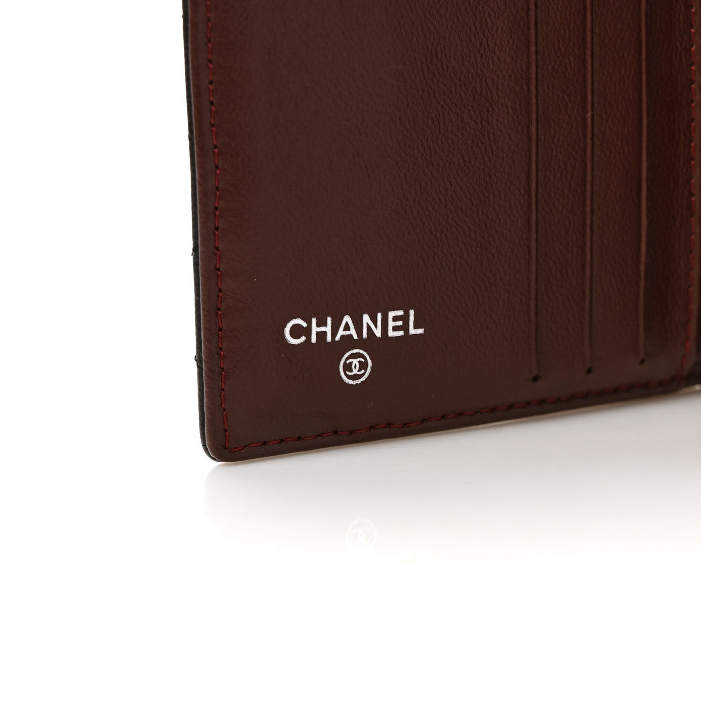 Lambskin Quilted Compact French Flap Wallet Black