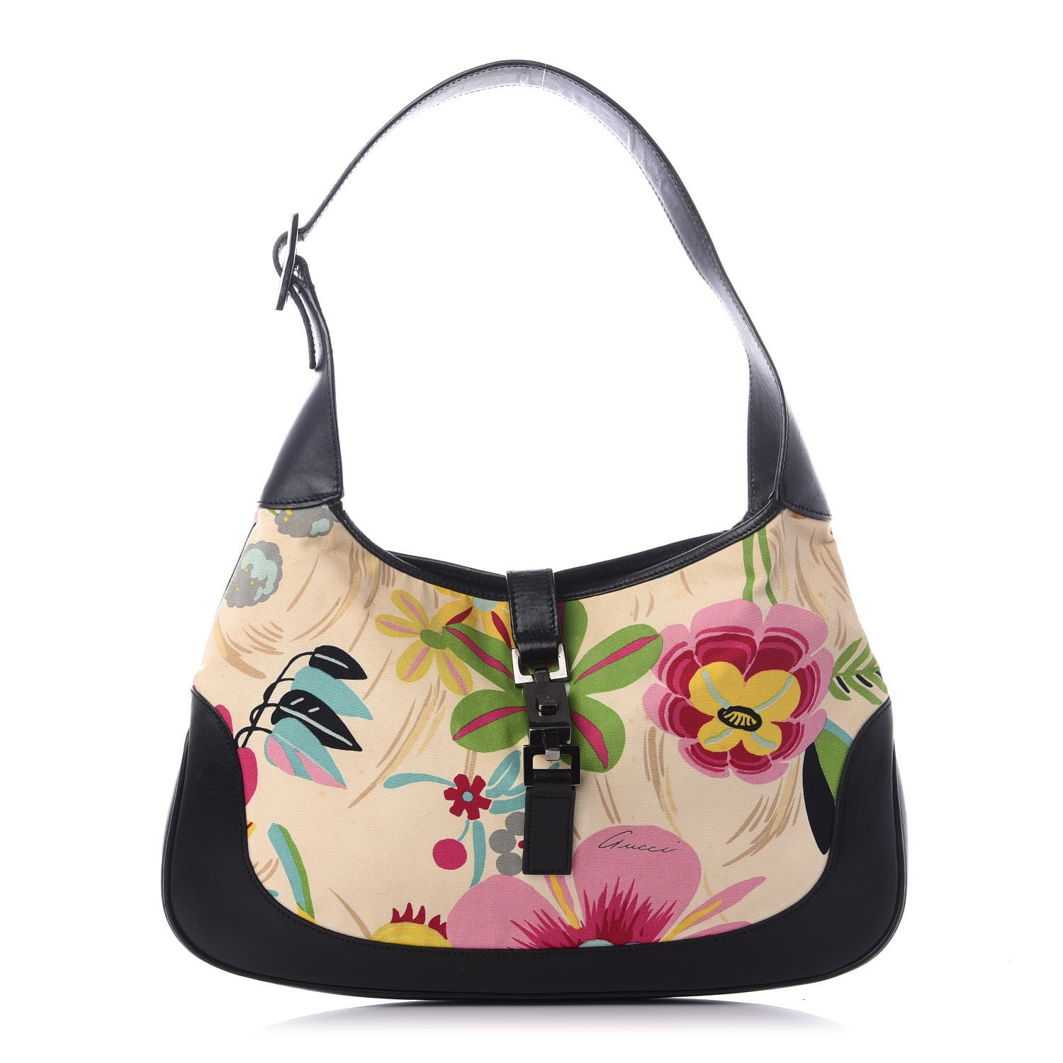 Gucci Canvas Floral Small Jackie O Hobo Multicolor 1 of 9