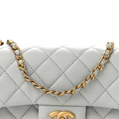 Chanel Lambskin Quilted Mini Rectangular Pearl Crush Flap Grey 8 of 13