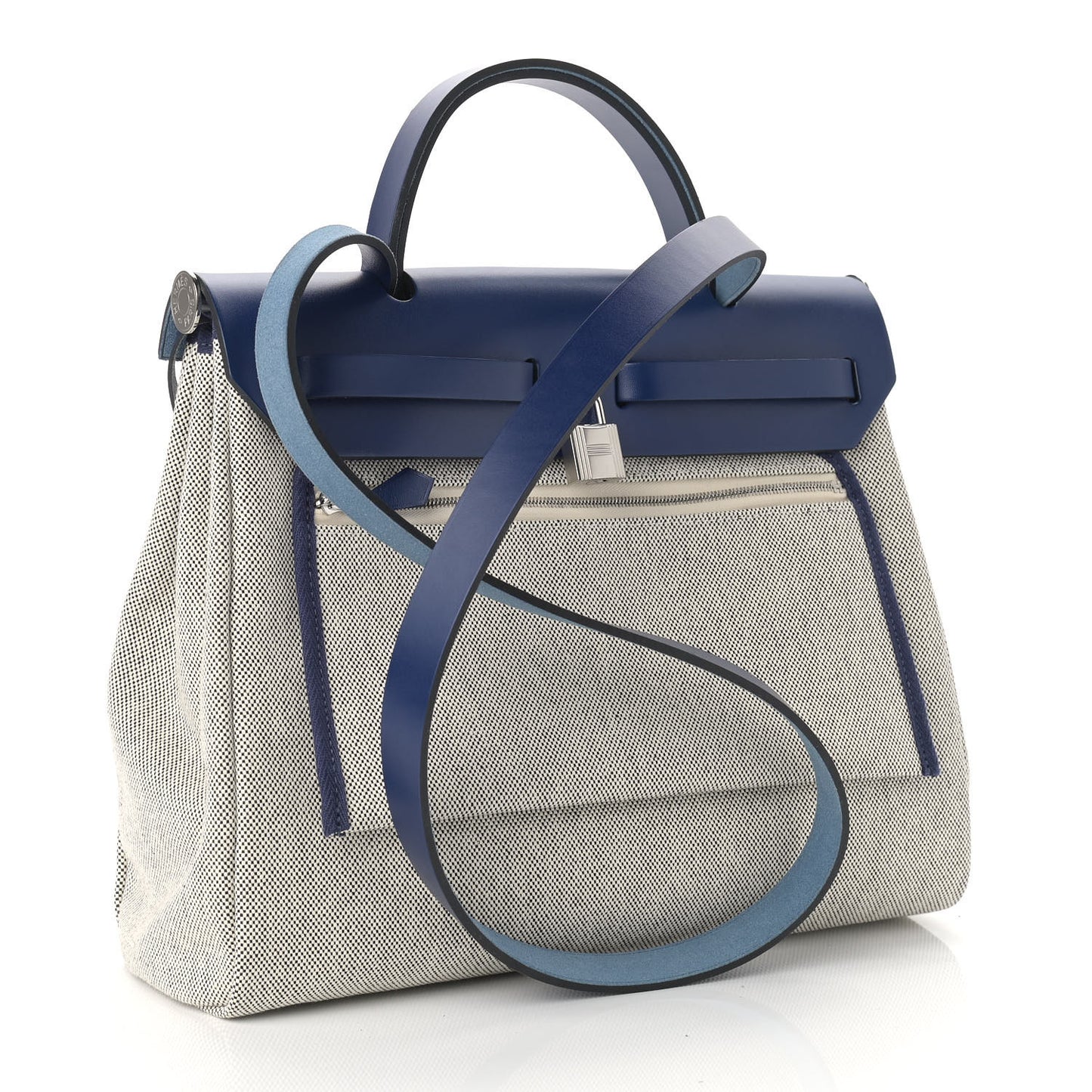 Vache Hunter Toile H Brides de Gala Herbag Zip Retourne 31 PM Bleu De France Ecru Black