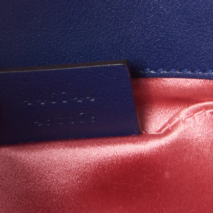 Gucci Velvet Matelasse Mini GG Marmont Shoulder Bag Cobalt Blue 7 of 10
