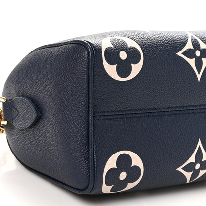 Louis Vuitton Empreinte Monogram Giant Speedy Bandouliere 20 Navy Creme 8 of 10