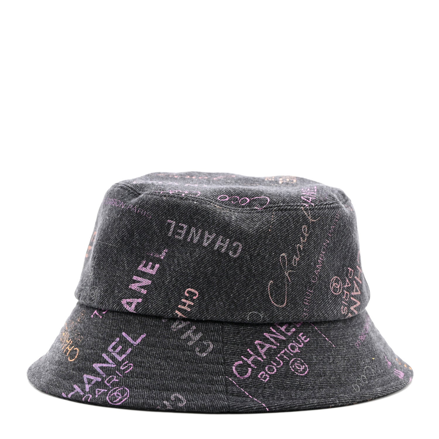 Chanel Denim Mood Cloche Bucket Hat M Black 4 of 8