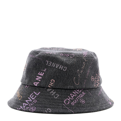Chanel Denim Mood Cloche Bucket Hat M Black 4 of 8