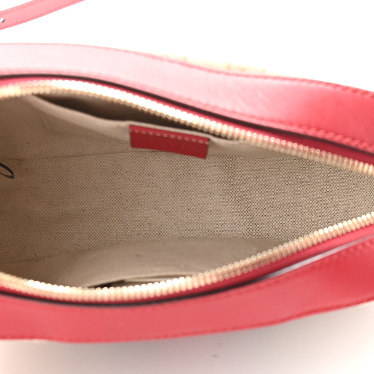 Gucci Monogram GG Supreme Web Small Webby Bee Shoulder Red 5 of 11
