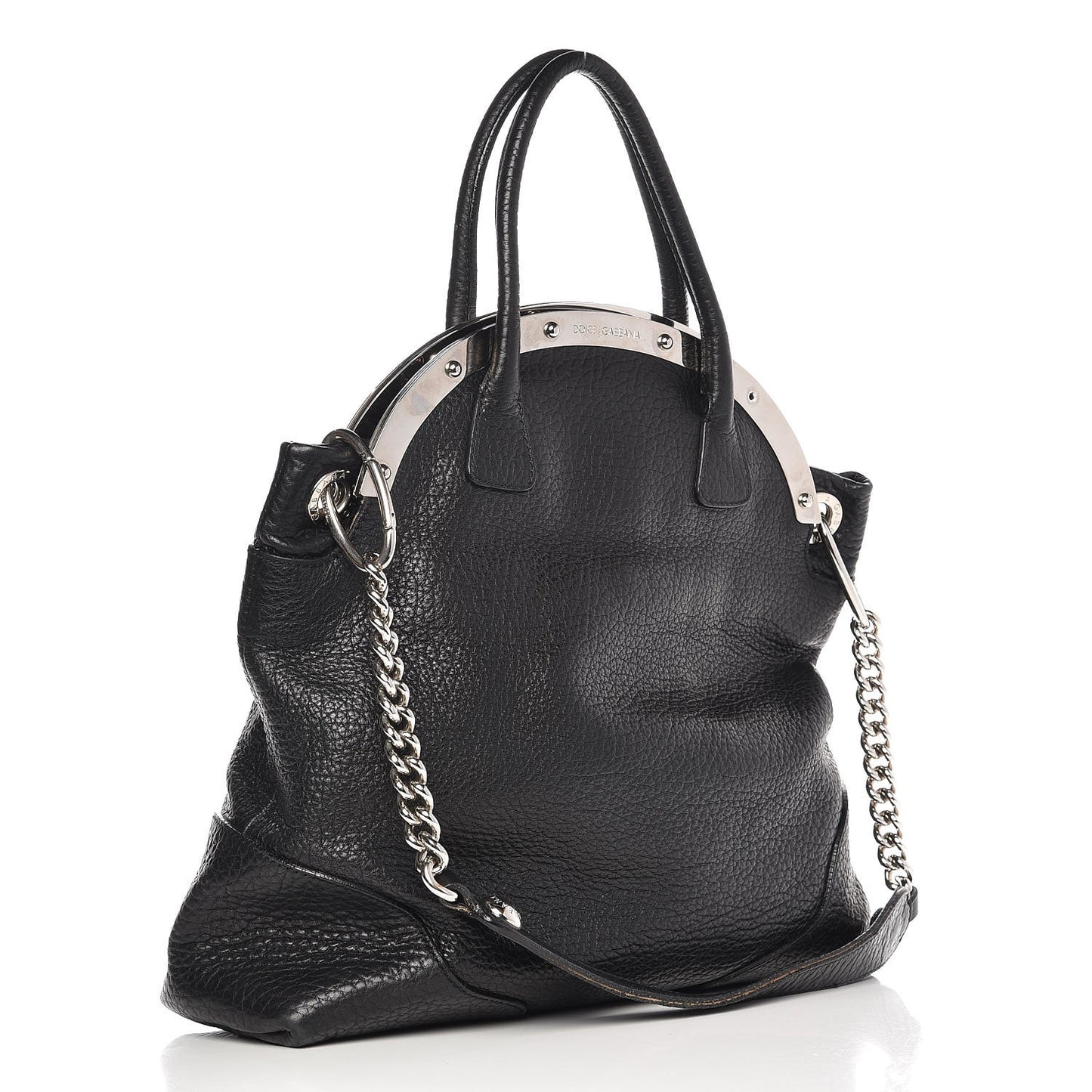 Calfskin Miss Camp Shoulder Bag Black