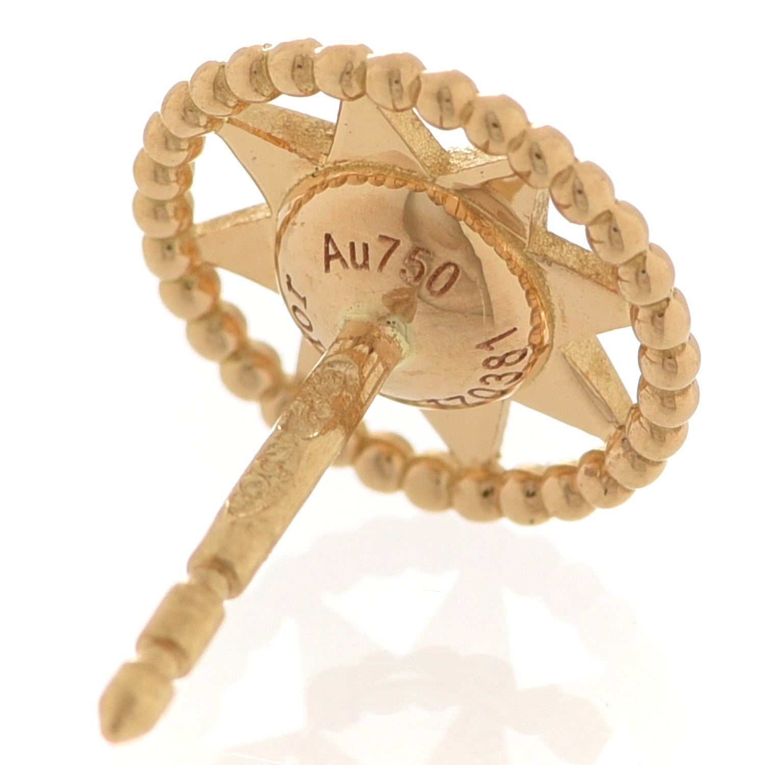 Christian Dior 18K Yellow Gold Diamond XS Rose Des Vents Earrings 4 of 8