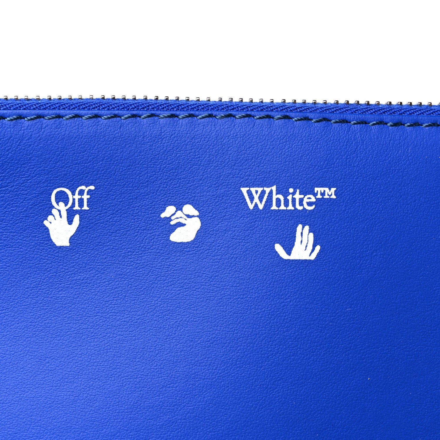 Off-White Coated Canvas Arrow Print Day Off Tote Bag Cobalt Blue 9 of 15