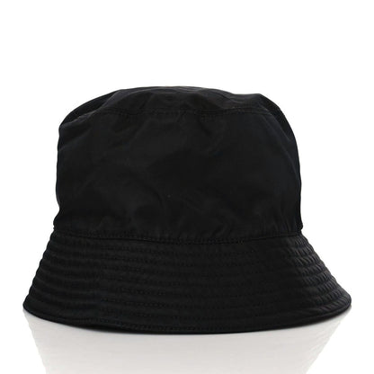 Prada Re-Nylon Metal Triangle Logo Womens Bucket Hat S Black 3 of 7