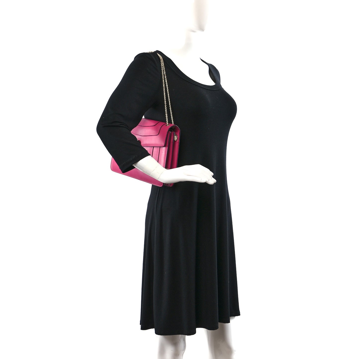 Calfskin Serpenti Forever Shoulder Bag Pink