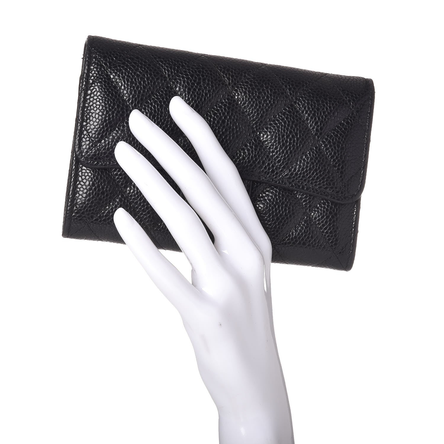 Chanel Caviar Quilted Small Flap Wallet Black 2 of 7