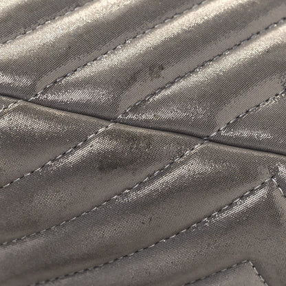 Chanel Iridescent Calfskin Chevron Small Urban Spirit Drawstring Bag Silver 17 of 17