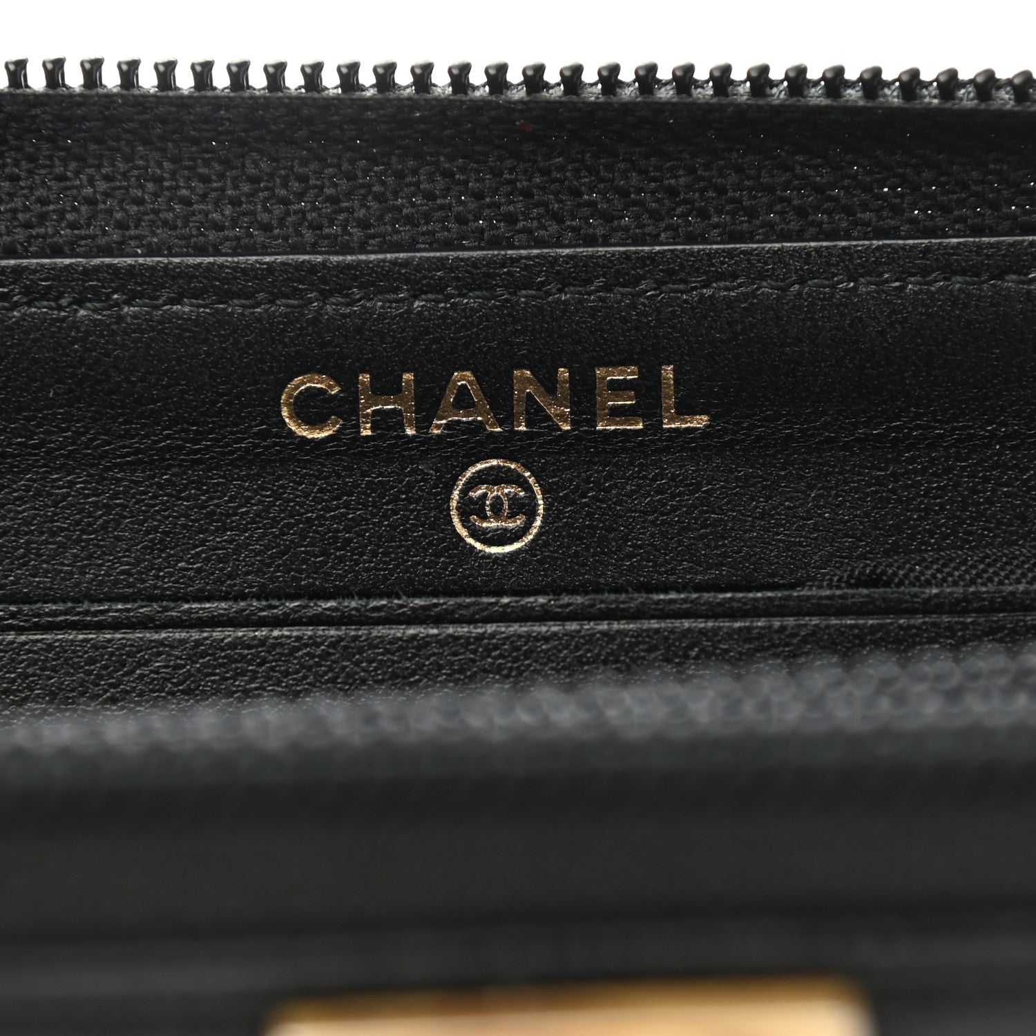 Chanel Caviar Quilted Small Boy Zip Around Wallet Black 6 of 10