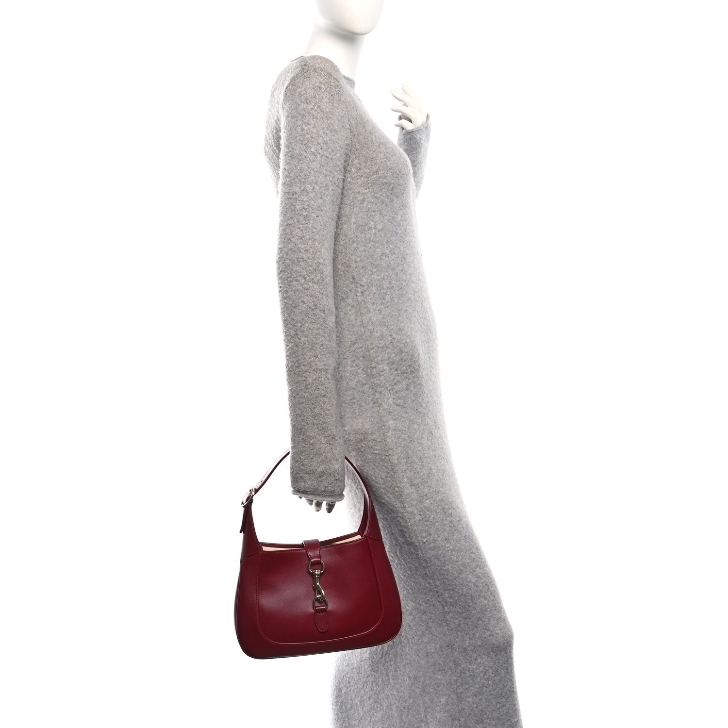 Gucci Ancora Calfskin Small Jackie Shoulder Bag Rosso 2 of 11