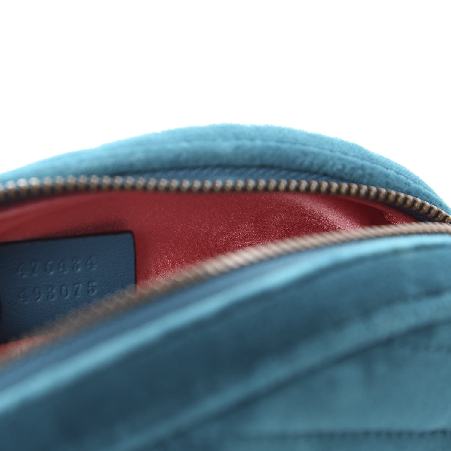 Gucci Velvet Matelasse GG Marmont Belt Bag 65 26 Pavone Cyan 9 of 12