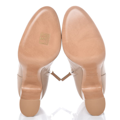 Valentino Garavani Nappa Rockstud Single Buckle 90mm Block Heel Ankle Boots 38 Camel Rose 5 of 7