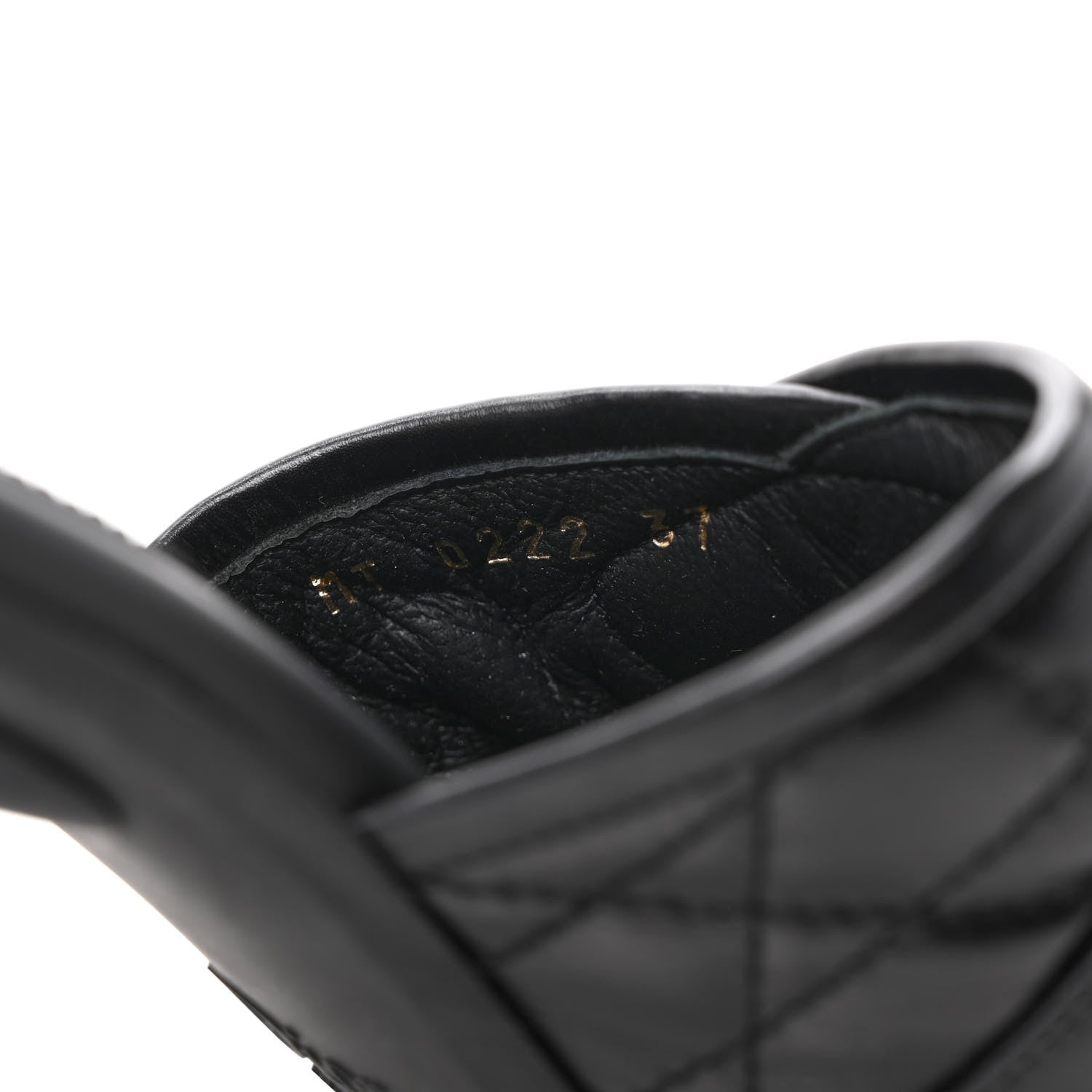 Christian Dior Calfskin Cannage Quilted Dio(r)evolution 80mm Slide Sandals 37 Black 6 of 9
