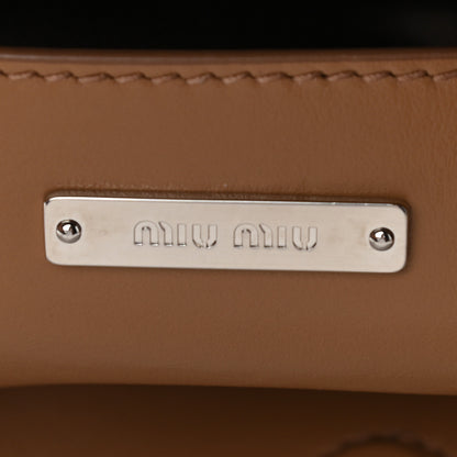 Miu Miu Soft Calf Chain Tote Caramel 6 of 9