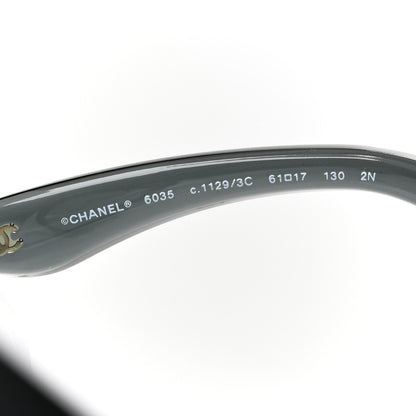 Chanel Logo Sunglasses 6035  Black Grey 7 of 10