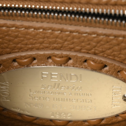 Fendi Cuoio Romano Snakeskin Selleria Mini Peekaboo Iconic Satchel Cappuccino 7 of 10