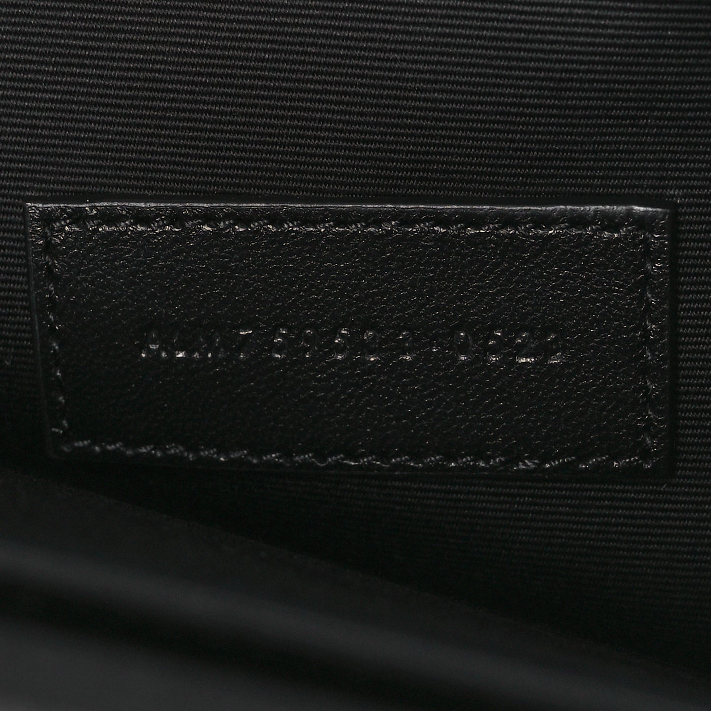 Lambskin Matelasse Chevron Monogram Cassandre Flap Pouch Black