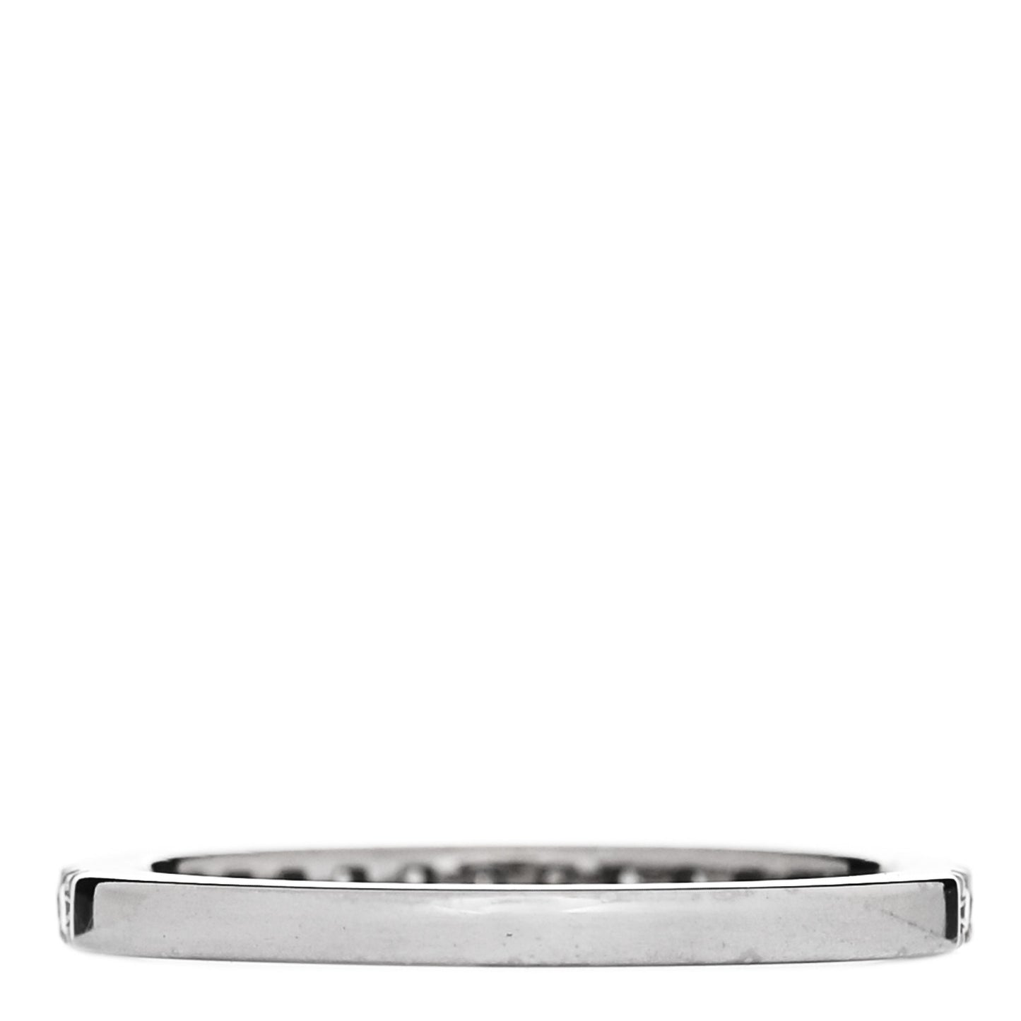 18K White Gold Diamond Roma Amor Wedding Band Ring 47 4.25