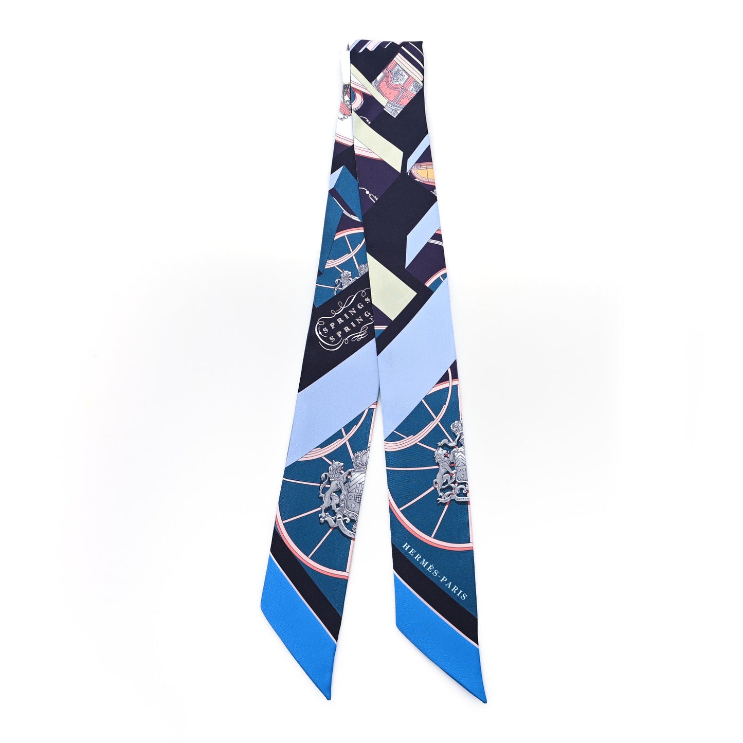 Silk Springs Springs Twilly Rose Bleu Vert