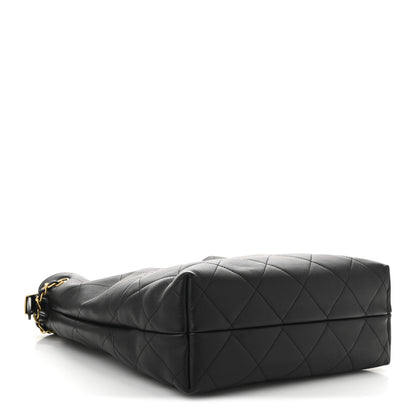 Chanel Calfskin Stitched Hobo Black 4 of 10