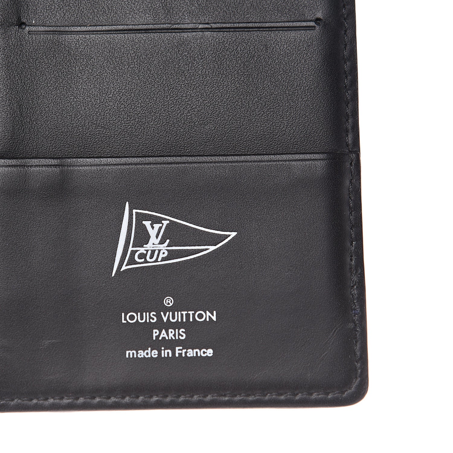 Louis Vuitton Calfskin America's Cup Pocket Organizer Black 5 of 8