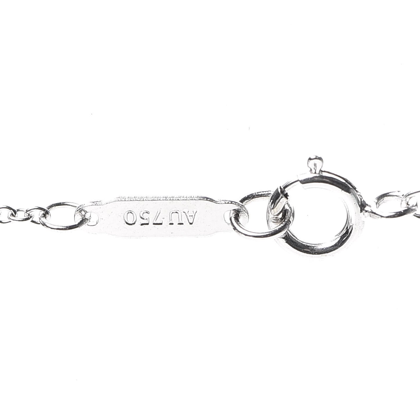 18K White Gold Diamond Bow Pave Pendant Necklace