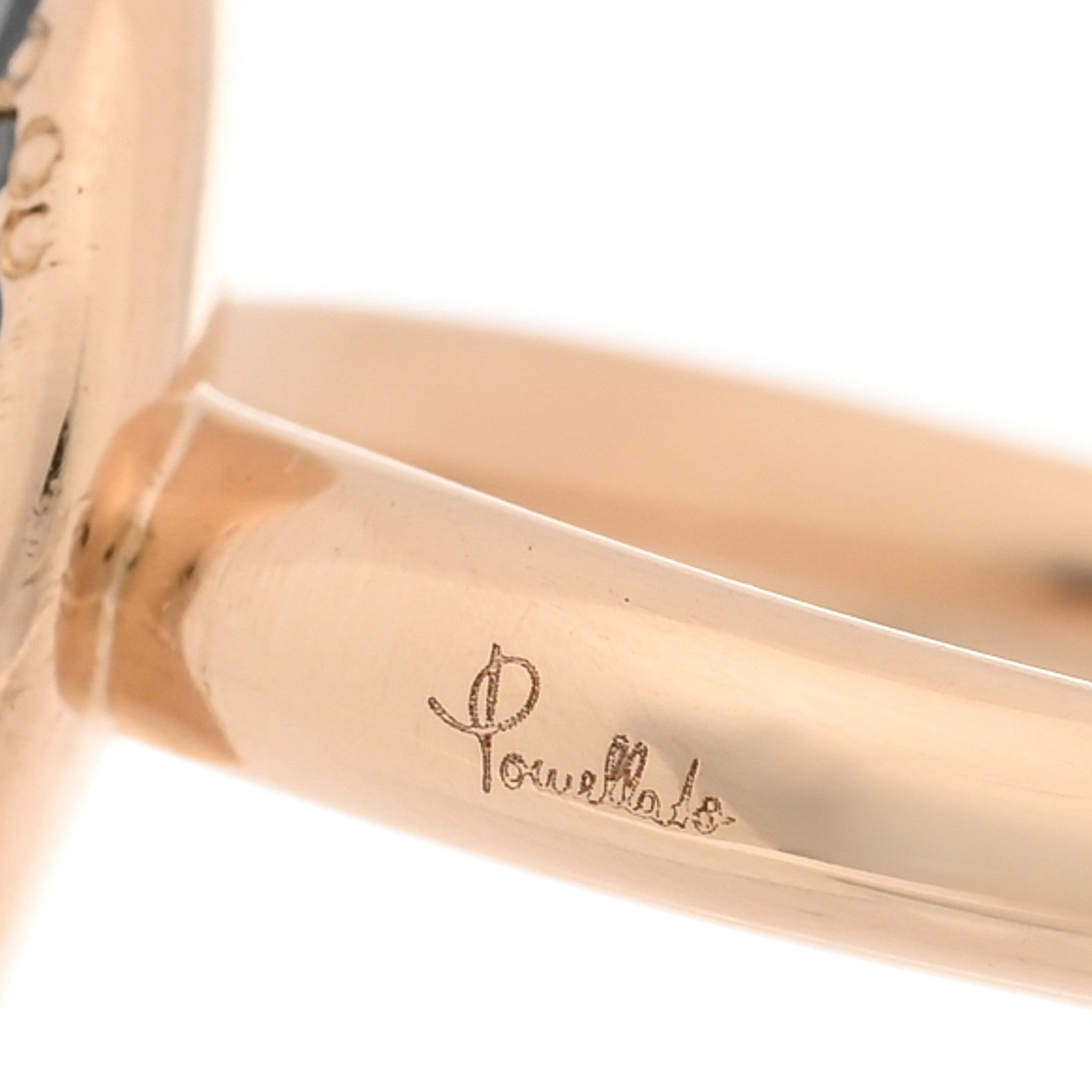 Pomellato 18K Rose Gold Black Diamond Round Sabbia Ring 51 5.75 4 of 5