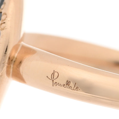 Pomellato 18K Rose Gold Black Diamond Round Sabbia Ring 51 5.75 4 of 5